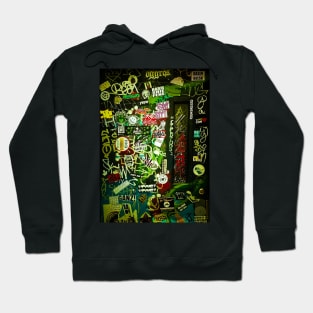 Green Graffiti Tag Sticker NYC Hoodie